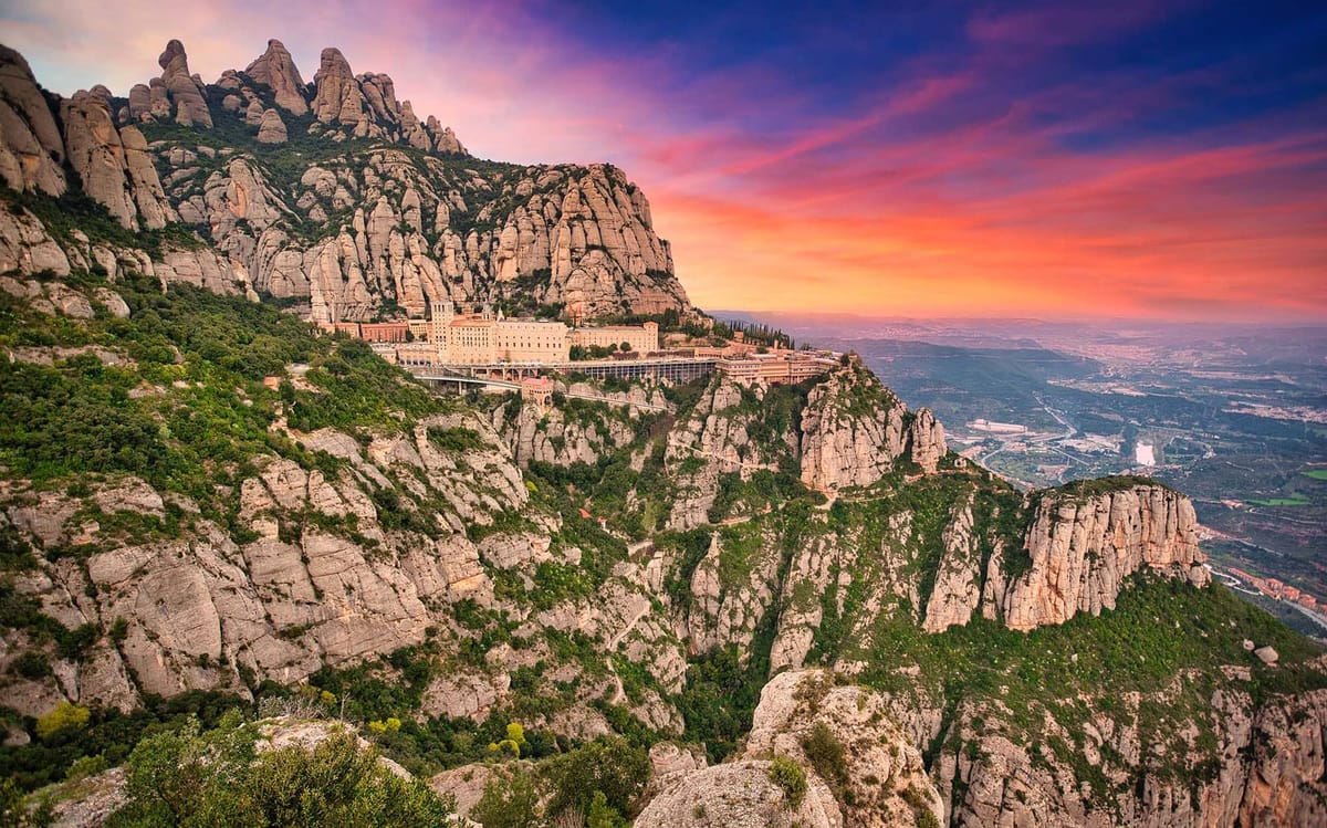 Uitzicht op Montserrat