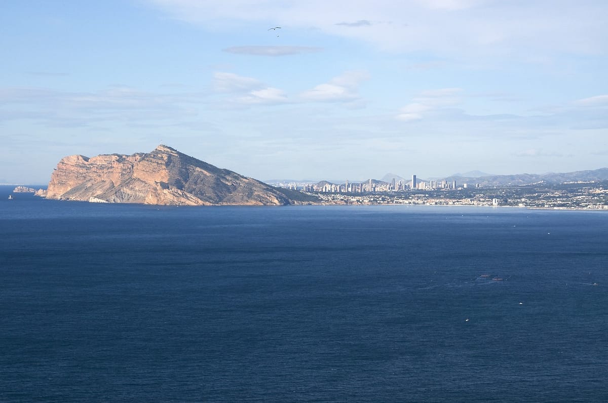 A rock off one of the main beaches Benidorm