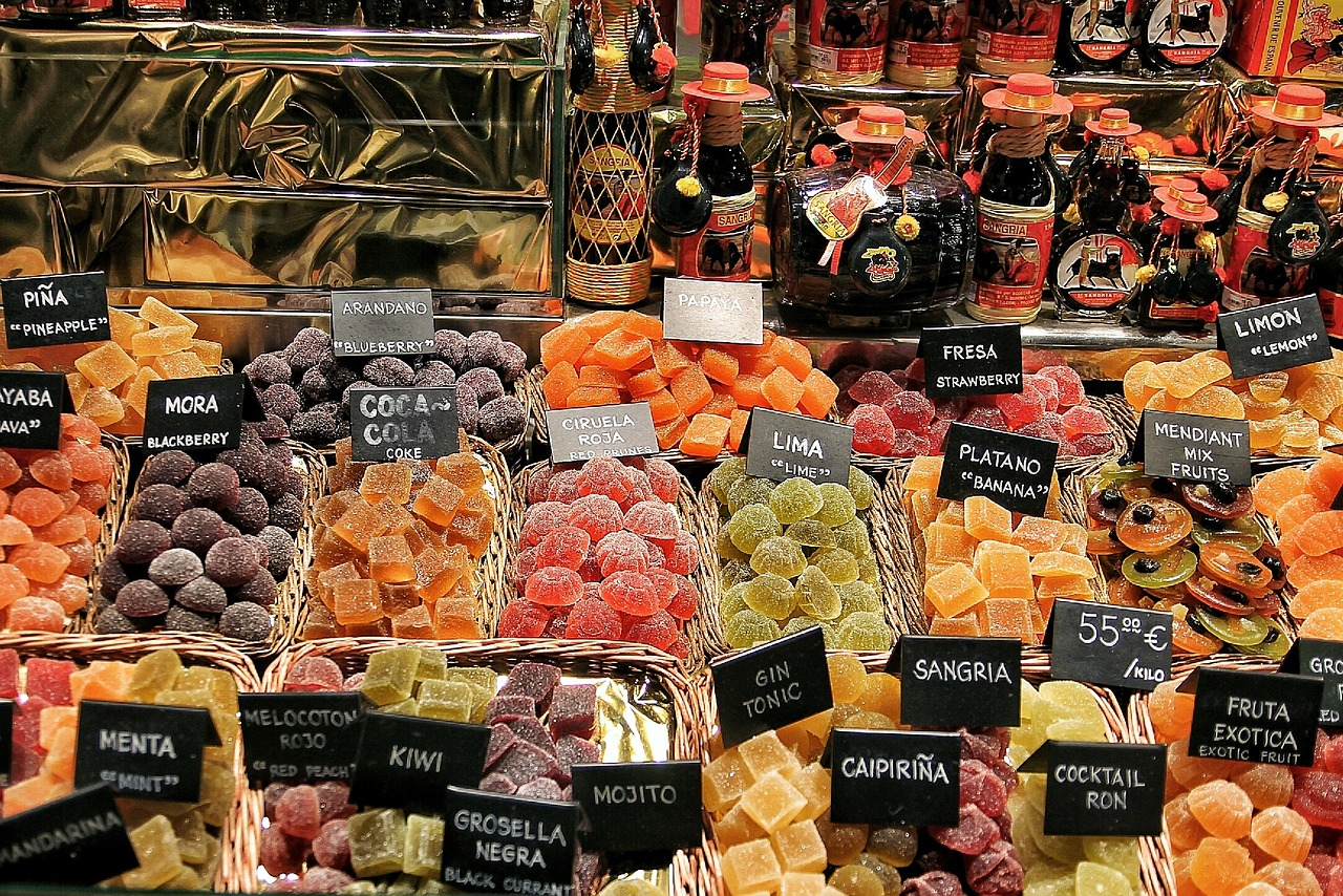 Shop for sweets in Barcelona's La Boqueria